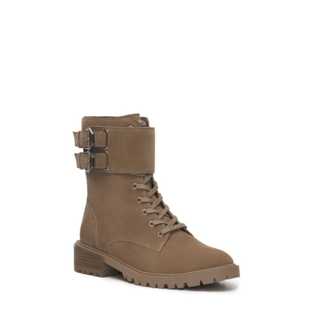 VINCE CAMUTO Womens Beige Buckled Straps Fawdry Almond Leather Hiking Boots 11 M